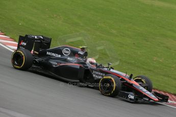 World © Octane Photographic Ltd. McLaren Honda MP4/30 - Jenson Button. Sunday 7th June 2015, F1 Canadian GP Race, Circuit Gilles Villeneuve, Montreal, Canada. Digital Ref: 1299LB1D4016