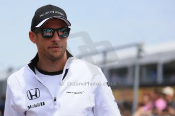 World © Octane Photographic Ltd. McLaren Honda MP4/30 - Jenson Button. Sunday 7th June 2015, F1 Canadian GP Drivers' parade, Circuit Gilles Villeneuve, Montreal, Canada. Digital Ref: 1298LB1D3162