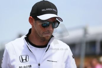 World © Octane Photographic Ltd. McLaren Honda MP4/30 - Jenson Button. Sunday 7th June 2015, F1 Canadian GP Drivers' parade, Circuit Gilles Villeneuve, Montreal, Canada. Digital Ref: 1298LB1D3170