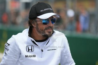 World © Octane Photographic Ltd. McLaren Honda MP4/30 – Fernando Alonso. Sunday 7th June 2015, F1 Canadian GP Drivers' parade, Circuit Gilles Villeneuve, Montreal, Canada. Digital Ref: 1298LB1D3187