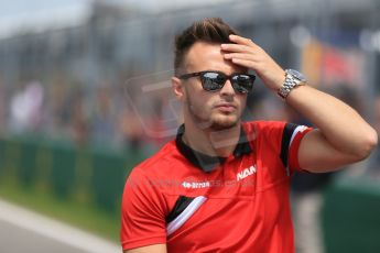 World © Octane Photographic Ltd. Manor Marussia F1 Team MR03B – William Stevens. Sunday 7th June 2015, F1 Canadian GP Drivers' parade, Circuit Gilles Villeneuve, Montreal, Canada. Digital Ref: 1298LB1D3195