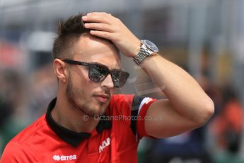 World © Octane Photographic Ltd. Manor Marussia F1 Team MR03B – William Stevens. Sunday 7th June 2015, F1 Canadian GP Drivers' parade, Circuit Gilles Villeneuve, Montreal, Canada. Digital Ref: 1298LB1D3200