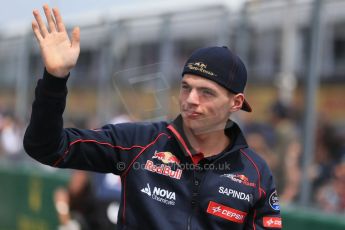 World © Octane Photographic Ltd. Scuderia Toro Rosso STR10 – Max Verstappen. Sunday 7th June 2015, F1 Canadian GP Drivers' parade, Circuit Gilles Villeneuve, Montreal, Canada. Digital Ref: 1298LB1D3249