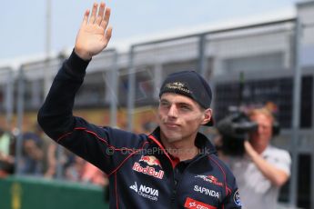 World © Octane Photographic Ltd. Scuderia Toro Rosso STR10 – Max Verstappen. Sunday 7th June 2015, F1 Canadian GP Drivers' parade, Circuit Gilles Villeneuve, Montreal, Canada. Digital Ref: 1298LB1D3256