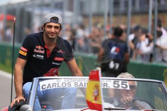 World © Octane Photographic Ltd. Scuderia Toro Rosso STR10 – Carlos Sainz Jnr. Sunday 7th June 2015, F1 Canadian GP Drivers' parade, Circuit Gilles Villeneuve, Montreal, Canada. Digital Ref: 1298LB1D3261