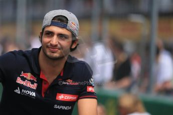 World © Octane Photographic Ltd. Scuderia Toro Rosso STR10 – Carlos Sainz Jnr. Sunday 7th June 2015, F1 Canadian GP Drivers' parade, Circuit Gilles Villeneuve, Montreal, Canada. Digital Ref: 1298LB1D3268