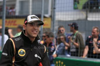 World © Octane Photographic Ltd. Lotus F1 Team E23 Hybrid – Pastor Maldonado. Sunday 7th June 2015, F1 Canadian GP Drivers' parade, Circuit Gilles Villeneuve, Montreal, Canada. Digital Ref: 1298LB1D3318