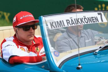 World © Octane Photographic Ltd. Scuderia Ferrari SF15-T– Kimi Raikkonen. Sunday 7th June 2015, F1 Canadian GP Drivers' parade, Circuit Gilles Villeneuve, Montreal, Canada. Digital Ref: 1298LB1D3323