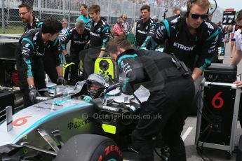 World © Octane Photographic Ltd. Mercedes AMG Petronas F1 W06 Hybrid – Nico Rosberg. Sunday 7th June 2015, F1 Race grid, Circuit Gilles Villeneuve, Montreal, Canada. Digital Ref: 1298LB1D3427