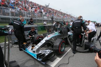 World © Octane Photographic Ltd. Mercedes AMG Petronas F1 W06 Hybrid – Nico Rosberg. Sunday 7th June 2015, F1 Race grid, Circuit Gilles Villeneuve, Montreal, Canada. Digital Ref: 1298LB1D3433