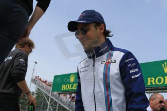 World © Octane Photographic Ltd. Williams Martini Racing FW37 – Felipe Massa. Sunday 7th June 2015, F1 Canadian GP Drivers' parade, Circuit Gilles Villeneuve, Montreal, Canada. Digital Ref: 1298LB7D2794