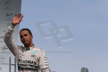 World © Octane Photographic Ltd. Mercedes AMG Petronas Hybrid – Lewis Hamilton (1st). Sunday 7th June 2015, F1 Canadian GP Podium, Circuit Gilles Villeneuve, Montreal, Canada. Digital Ref: 1300LB1D4064