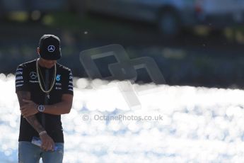 World © Octane Photographic Ltd. Mercedes AMG Petronas F1 W06 Hybrid – Lewis Hamilton. Saturday 6th June 2015, F1 Canadian GP Paddock, Circuit Gilles Villeneuve, Montreal, Canada. Digital Ref: 1294LB1D0640
