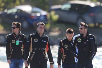 World © Octane Photographic Ltd. Lotus F1 Team Reserve Driver – Jolyon Palmer, Deputy Team Principle - Federico Gastaldi and Development driver - Adderly Fong. Saturday 6th June 2015, F1 Canadian GP Paddock, Circuit Gilles Villeneuve, Montreal, Canada. Digital Ref: 1294LB1D0670