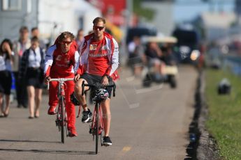 World © Octane Photographic Ltd. Scuderia Ferrari SF15-T– Sebastian Vettel with his personal trainer Antti Kontsas. Saturday 6th June 2015, F1 Canadian GP Paddock, Circuit Gilles Villeneuve, Montreal, Canada. Digital Ref: 1294LB1D0716