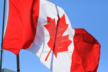World © Octane Photographic Ltd. Canadian Flag. Saturday 6th June 2015, F1 Canadian GP Paddock, Circuit Gilles Villeneuve, Montreal, Canada. Digital Ref: 1294LB7D0322