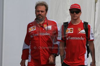 World © Octane Photographic Ltd. Scuderia Ferrari SF15-T– Kimi Raikkonen and Vice-President Corporate Affairs - Gino Rosato. Sunday 7th June 2015, F1 Canadian GP P1297LB1D2821