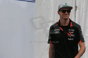 World © Octane Photographic Ltd. Sahara Force India VJM08 – Nico Hulkenberg. Sunday 7th June 2015, F1 Canadian GP Paddock, Circuit Gilles Villeneuve, Montreal, Canada. Digital Ref: 1297LB1D2837