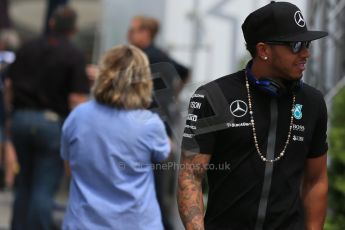 World © Octane Photographic Ltd. Mercedes AMG Petronas F1 W06 Hybrid – Lewis Hamilton. Sunday 7th June 2015, F1 Canadian GP Paddock, Circuit Gilles Villeneuve, Montreal, Canada. Digital Ref: 1297LB1D3069