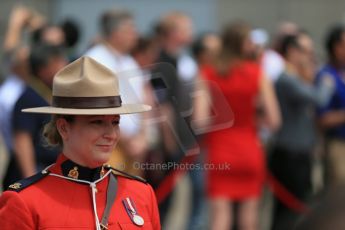 World © Octane Photographic Ltd. Royal Canadian Mounted Police (RCMP) - Mountie in the paddock. Sunday 7th June 2015, F1 Canadian GP Paddock, Circuit Gilles Villeneuve, Montreal, Canada. Digital Ref: 1297LB1D3101
