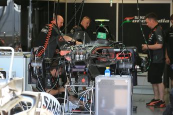 World © Octane Photographic Ltd. Thursday 4th June 2015, F1 Canadian GP pitlane setup, Circuit Gilles Villeneuve, Montreal, Canada. Sahara Force India VJM08. Digital Ref: 1290LB1D8666