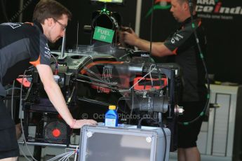 World © Octane Photographic Ltd. Thursday 4th June 2015, F1 Canadian GP pitlane setup, Circuit Gilles Villeneuve, Montreal, Canada. Sahara Force India VJM08. Digital Ref: 1290LB1D8677