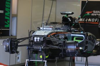 World © Octane Photographic Ltd. Thursday 4th June 2015, F1 Canadian GP pitlane setup, Circuit Gilles Villeneuve, Montreal, Canada. Sahara Force India VJM08. Digital Ref: 1290LB1D8679
