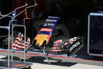 World © Octane Photographic Ltd. Thursday 4th June 2015, F1 Canadian GP pitlane setup, Circuit Gilles Villeneuve, Montreal, Canada. Scuderia Toro Rosso STR10 nose and front wing. Digital Ref: 1290LB1D8712