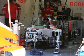 World © Octane Photographic Ltd. Thursday 4th June 2015, F1 Canadian GP pitlane setup, Circuit Gilles Villeneuve, Montreal, Canada. Manor Marussia F1 Team MR03B. Digital Ref: 1290LB1D8755