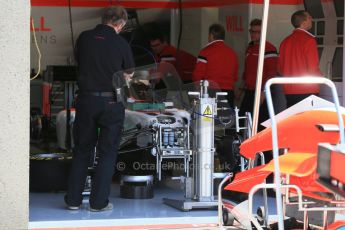 World © Octane Photographic Ltd. Thursday 4th June 2015, F1 Canadian GP pitlane setup, Circuit Gilles Villeneuve, Montreal, Canada. Manor Marussia F1 Team MR03B. Digital Ref: 1290LB1D8762