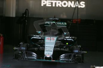 World © Octane Photographic Ltd. Thursday 4th June 2015, F1 Canadian GP pitlane setup, Circuit Gilles Villeneuve, Montreal, Canada. Mercedes AMG Petronas F1 W06 Hybrid – Lewis Hamilton. Digital Ref: 1290LB1D8825