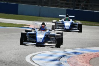 World © Octane Photographic Ltd. Saturday 18th April 2015, MSA Formula - Certified by the FIA - Powered by Ford EcoBoost Qualifying. Double R Racing - Matheus Leist and Tarun Reddy. Donington Park. Digital Ref: 1229LB1D1047