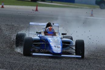 World © Octane Photographic Ltd. Saturday 18th April 2015, MSA Formula - Certified by the FIA - Powered by Ford EcoBoost Qualifying. Double R Racing - Matheus Leist. Donington Park. Digital Ref: 1229LB1D1290