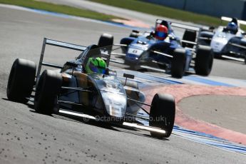 World © Octane Photographic Ltd. Saturday 18th April 2015, MSA Formula - Certified by the FIA - Powered by Ford EcoBoost Qualifying. Donington Park. JTR - James Pull, Falcon Motorsport – Darius Karbaley and MBM – Jack Barlow. Digital Ref: 1229LB1D1396