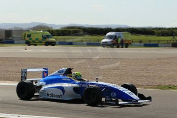 World © Octane Photographic Ltd. Saturday 18th April 2015, MSA Formula - Certified by the FIA - Powered by Ford EcoBoost Qualifying. Donington Park. Double R Racing – Gustavo Myasava. Digital Ref: 1229LW1L2419
