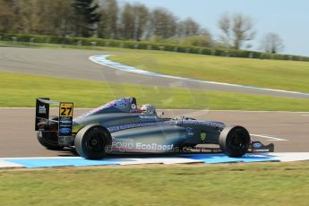 World © Octane Photographic Ltd. Saturday 18th April 2015, MSA Formula - Certified by the FIA - Powered by Ford EcoBoost Qualifying. Donington Park. Fortec - Daniel Ticktum. Digital Ref: 1229LW1L2602