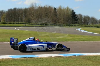 World © Octane Photographic Ltd. Saturday 18th April 2015, MSA Formula - Certified by the FIA - Powered by Ford EcoBoost Qualifying. Double R Racing - Matheus Leist. Donington Park. Digital Ref: 1229LW1L2613
