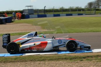 World © Octane Photographic Ltd. Saturday 18th April 2015, MSA Formula - Certified by the FIA - Powered by Ford EcoBoost Qualifying. Donington Park. JHR Developments - Sennan Fielding. Digital Ref: 1229LW1L2708