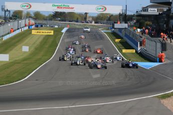 World © Octane Photographic Ltd. Saturday 18th April 2015, MSA Formula - Certified by the FIA - Powered by Ford EcoBoost Race 1. Donington Park. Fortec - Daniel Ticktum. Digital Ref: 1230LB1D1473