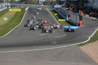World © Octane Photographic Ltd. Saturday 18th April 2015, MSA Formula - Certified by the FIA - Powered by Ford EcoBoost Race 1. Donington Park. Fortec - Daniel Ticktum. Digital Ref: 1230LB1D1476
