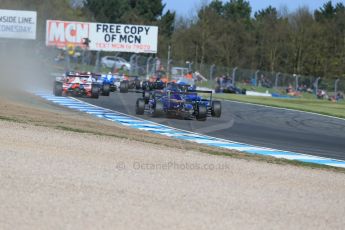 World © Octane Photographic Ltd. Saturday 18th April 2015, MSA Formula - Certified by the FIA - Powered by Ford EcoBoost Race 1. Donington Park. The grid heads towards hollywood. Digital Ref: 1230LB1D1506