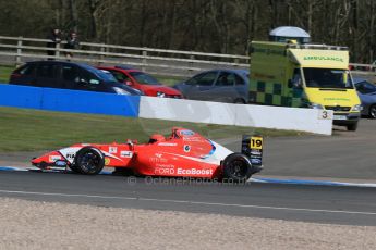World © Octane Photographic Ltd. Saturday 18th April 2015, MSA Formula - Certified by the FIA - Powered by Ford EcoBoost Race 1. Donington Park. TRS Arden - Sandy Mitchell. Digital Ref: 1230LB1D1567