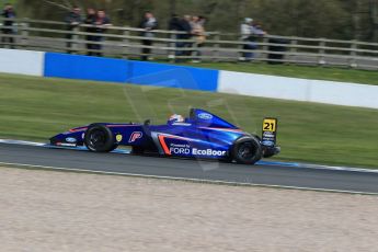 World © Octane Photographic Ltd. Saturday 18th April 2015, MSA Formula - Certified by the FIA - Powered by Ford EcoBoost Race 1. Donington Park. Carlin - Petru Florescu. Digital Ref: 1230LB1D1637