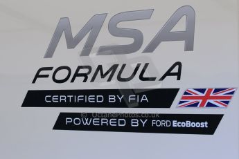 World © Octane Photographic Ltd. Saturday 18th April 2015, MSA Formula - Certified by the FIA - Powered by Ford EcoBoost logo. Donington Park. Digital Ref: 1230LW1L2896