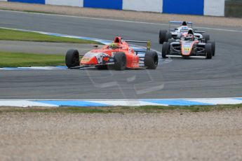 World © Octane Photographic Ltd. Sunday 19th April 2015, MSA Formula - Certified by the FIA - Powered by Ford EcoBoost Race 2. Donington Park.TRS Arden - Enaam Ahmed and JTR – Ameya Vaidyanatham. Digital Ref: 1231LB1D1997