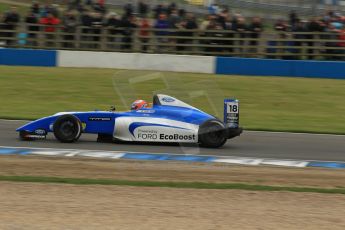 World © Octane Photographic Ltd. Sunday 19th April 2015, MSA Formula - Certified by the FIA - Powered by Ford EcoBoost Race 2. Donington Park. Double R Racing - Matheus Leist. Digital Ref: 1231LW1L3070