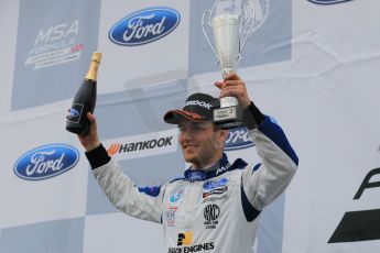 World © Octane Photographic Ltd. Sunday 19th April 2015, MSA Formula - Certified by the FIA - Powered by Ford EcoBoost Race 2 Main Podium. Donington Park.  JHR Developments - Sennan Fielding (3rd). Digital Ref: 1231LW1L3183