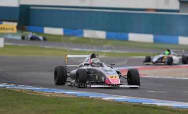 World © Octane Photographic Ltd. Sunday 19th April 2015, MSA Formula - Certified by the FIA - Powered by Ford EcoBoost Race 3. Donington Park. Fortec - Daniel Ticktum and JTR - James Pull. Digital Ref: 1232LB1D2177