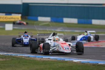 World © Octane Photographic Ltd. Sunday 19th April 2015, MSA Formula - Certified by the FIA - Powered by Ford EcoBoost Race 3. Donington Park. JHR Developments - Sennan Fielding and Carlin - Colton Herta. Digital Ref: 1232LB1D2372