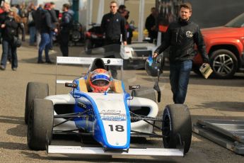 World © Octane Photographic Ltd. Sunday 19th April 2015, MSA Formula - Certified by the FIA - Powered by Ford EcoBoost Race 3. Donington Park. Double R Racing - Matheus Leist. Digital Ref: 1232LW1L3277
